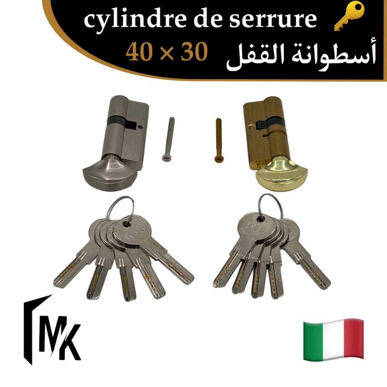 Cylindre de serrure à bouton icsa 🇮🇹 40×30 mm