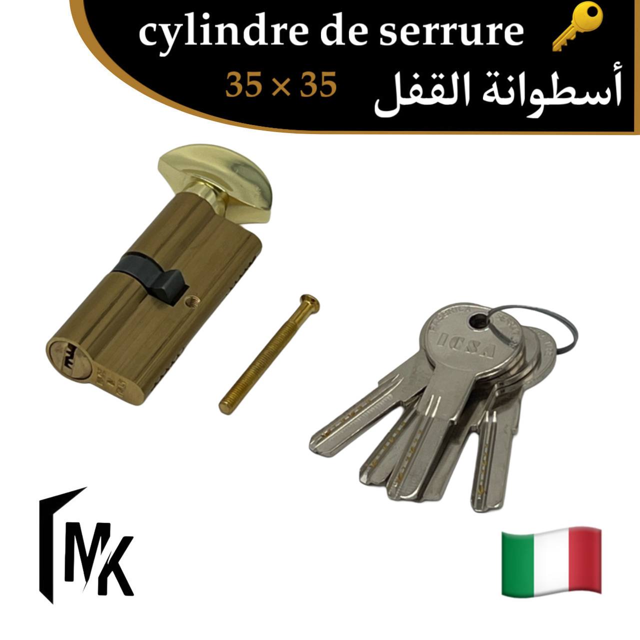 Cylindre de serrure à bouton icsa 🇮🇹 35×35 mm