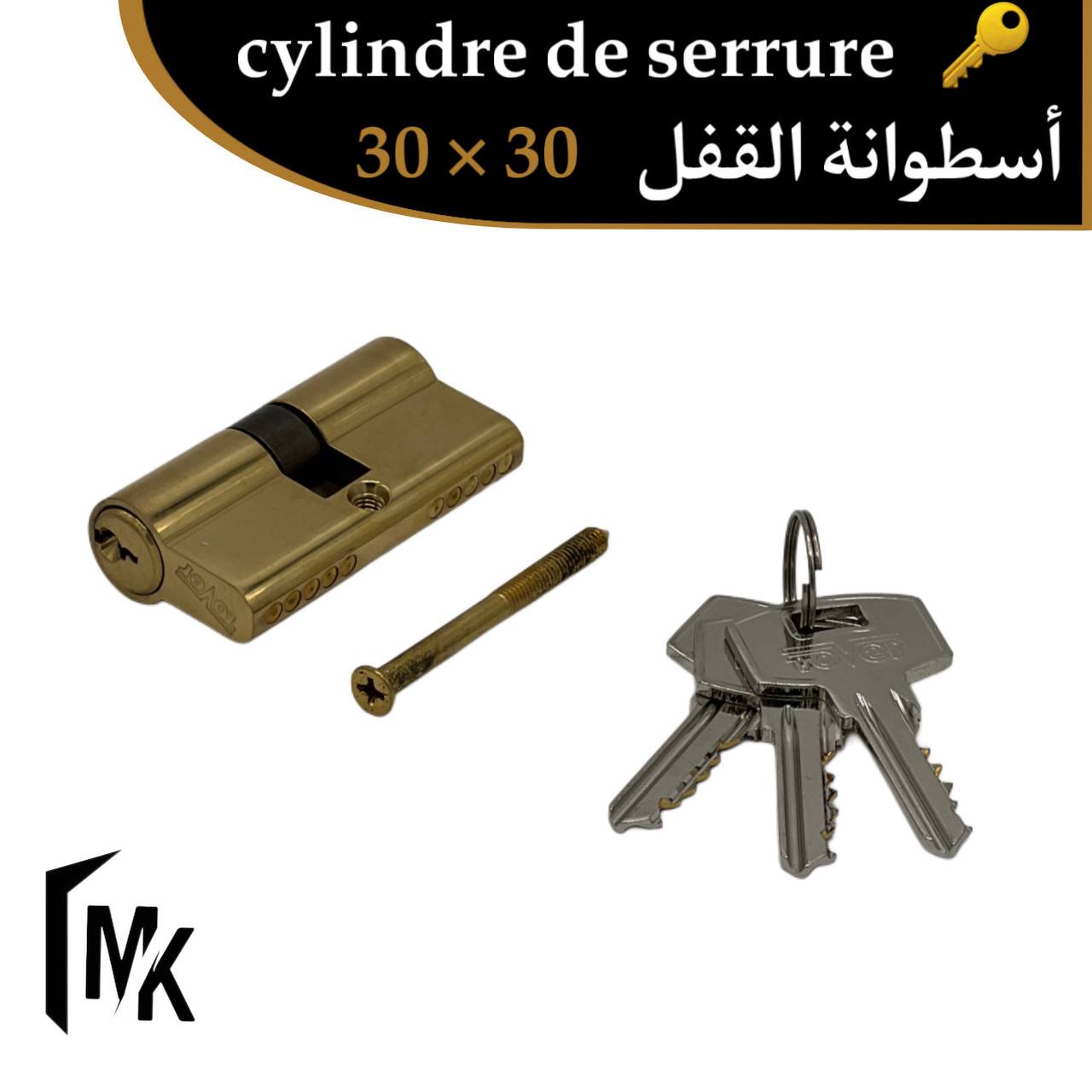 Cylindre de serrure Tover 30×30 mm